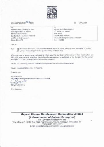 Thumbnail Gujarat Mineral Development Quarterly Report 2021-q4