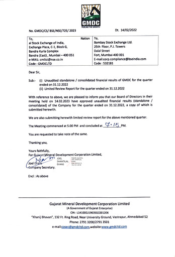 Thumbnail Gujarat Mineral Development Quarterly Report 2022-q4