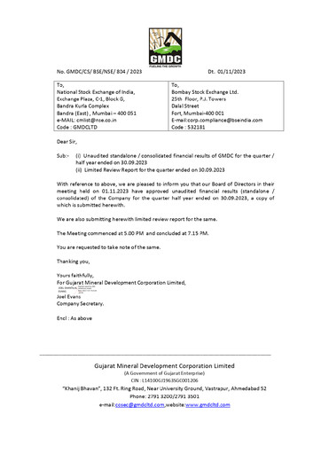 Thumbnail Gujarat Mineral Development Quarterly Report 2023-q3