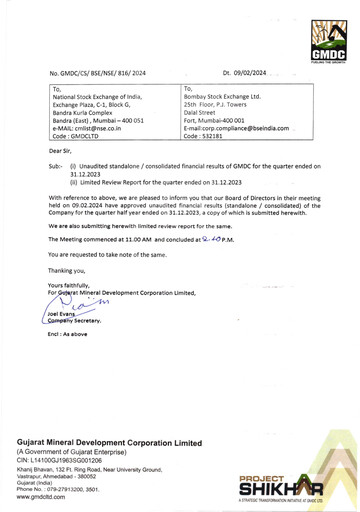 Thumbnail Gujarat Mineral Development Quarterly Report 2023-q4