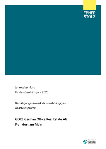 Vorschaubild GORE German Office Real Estate Finanzmitteilung 2020