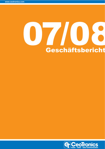 Thumbnail CeoTronics Annual Report 2007-2008