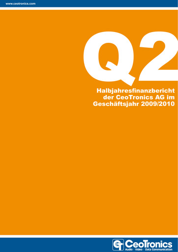 Thumbnail CeoTronics Half-year Report 2009-h1