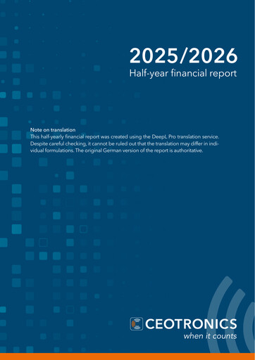 Thumbnail CeoTronics Half-year Report 2025-2026