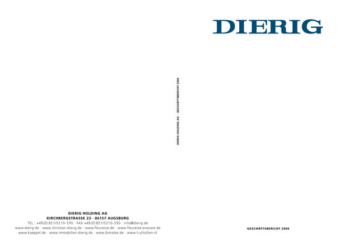 Miniature Dierig Holding AG Rapport annuel 2006