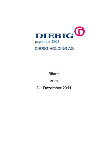 Thumbnail Dierig Holding AG Financial Statement 2011