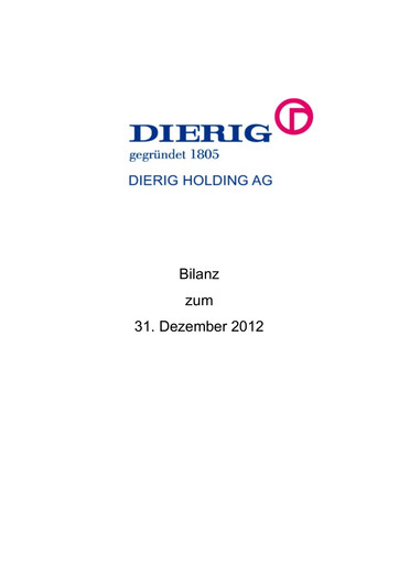 Thumbnail Dierig Holding AG Financial Statement 2012
