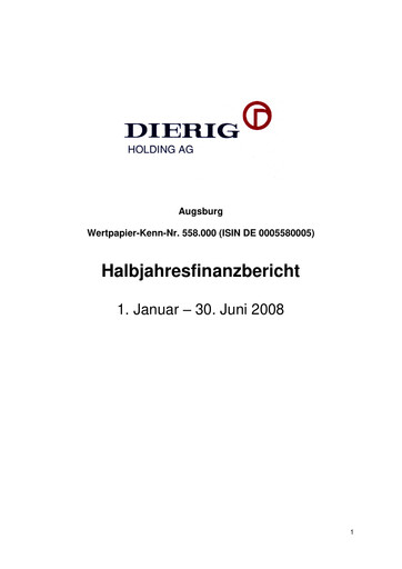 Thumbnail Dierig Holding AG Half-year Report 2008-h1