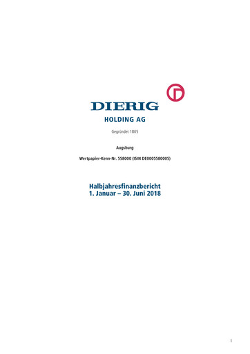 Thumbnail Dierig Holding AG Half-year Report 2018-h1