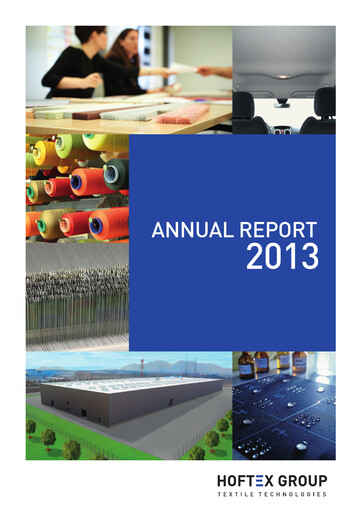 Thumbnail Hoftex Group AG Annual Report 2013