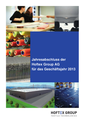 Thumbnail Hoftex Group AG Financial Statement 2013