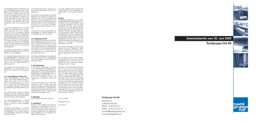 Thumbnail Hoftex Group AG Half-year Report 2005-h1