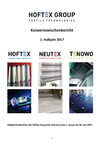 Thumbnail Hoftex Group AG Half-year Report 2017-h1