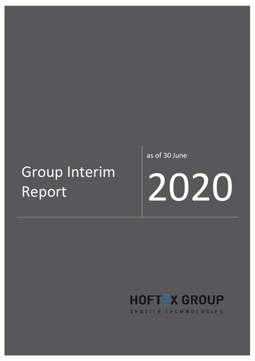 Thumbnail Hoftex Group AG Half-year Report 2020-h1