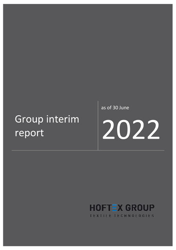 Thumbnail Hoftex Group AG Half-year Report 2022-h1