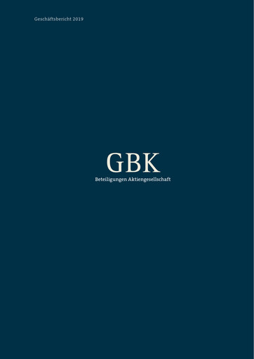 Thumbnail GBK Beteiligungen AG Annual Report 2019