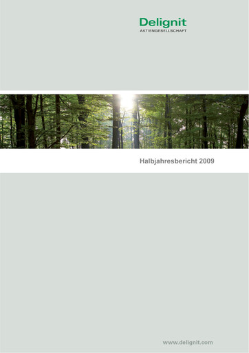 Miniature Delignit AG Rapport semestriel 2009-h1