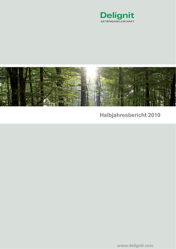 Miniature Delignit AG Rapport semestriel 2010-h1
