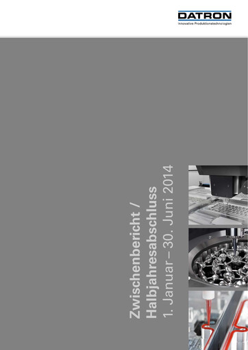Thumbnail DATRON AG Half-year Report 2014-h1