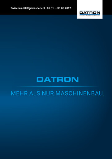 Thumbnail DATRON AG Half-year Report 2017-h1