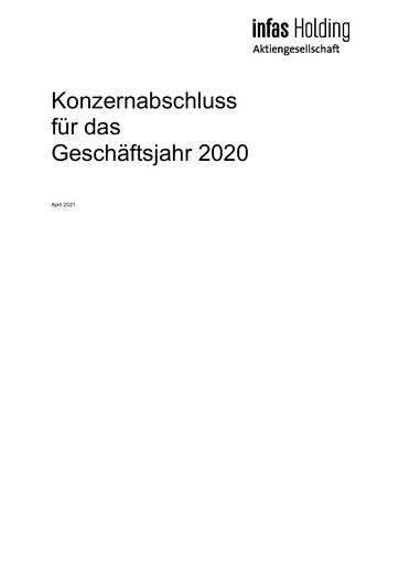 Thumbnail Infas Holding AG Financial Report 2020