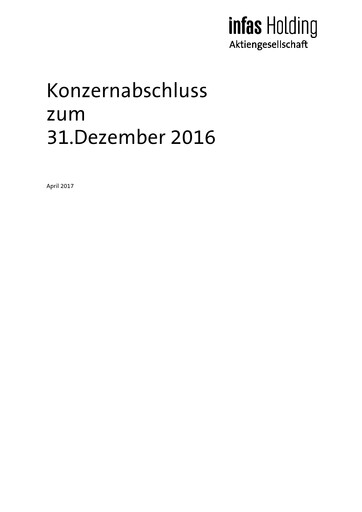 Thumbnail Infas Holding AG Financial Statement 2016