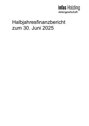 Miniature Infas Holding AG Rapport semestriel 2025-h1