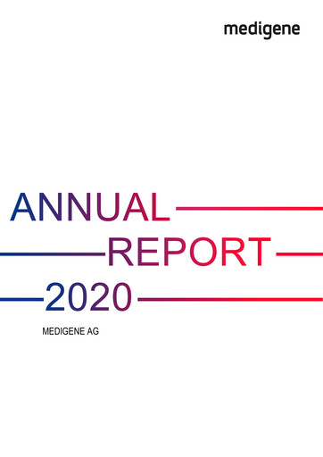Vorschaubild Medigene AG Jahresbericht 2020