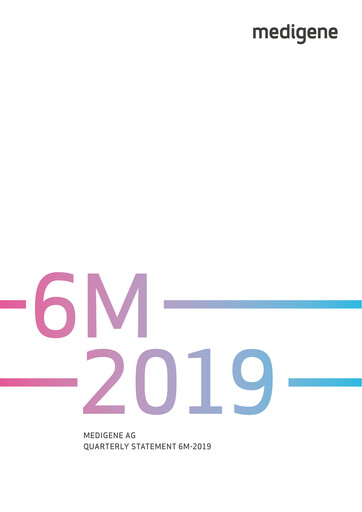 Thumbnail Medigene AG Half-year Report 2019-h1