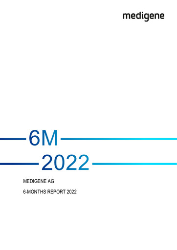Thumbnail Medigene AG Half-year Report 2022-h1