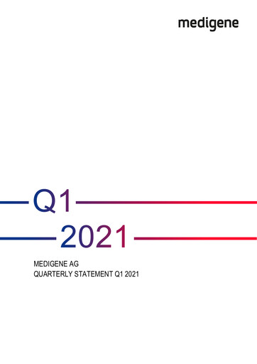 Thumbnail Medigene AG Quarterly Report 2021-q1