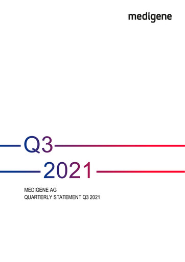 Thumbnail Medigene AG Quarterly Report 2021-q3