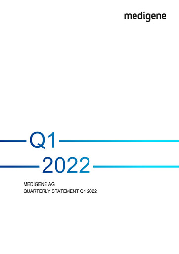 Thumbnail Medigene AG Quarterly Report 2022-q1