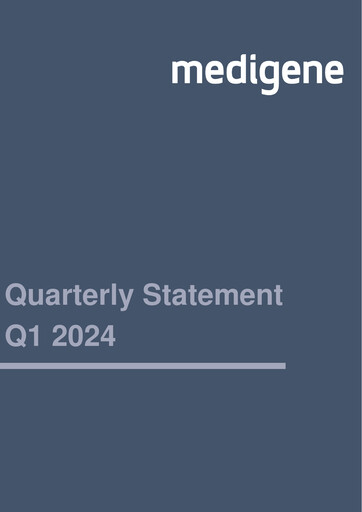 Thumbnail Medigene AG Quarterly Report 2024-q1