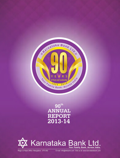 Thumbnail Karnataka Bank
 Annual Report 2013-2014
