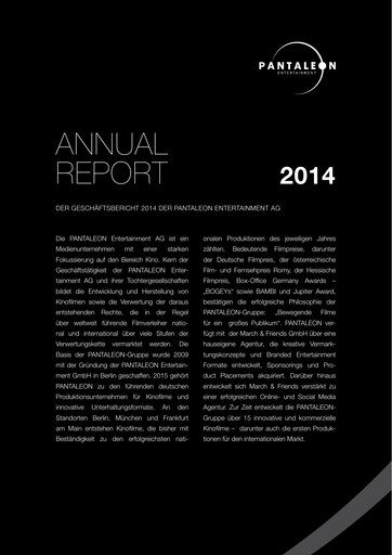 Thumbnail PAL Next AG Annual Report 2014
