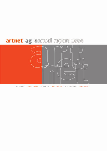 Thumbnail Artnet AG Annual Report 2004