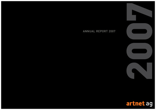 Thumbnail Artnet AG Annual Report 2007