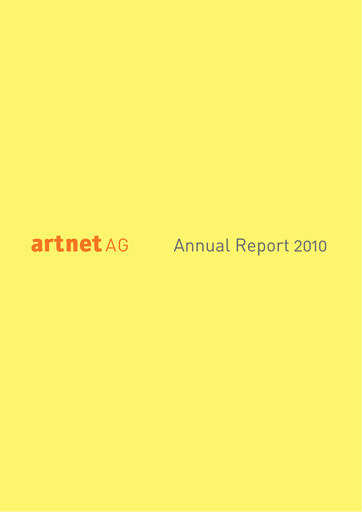 Thumbnail Artnet AG Annual Report 2010