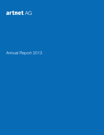 Thumbnail Artnet AG Annual Report 2013