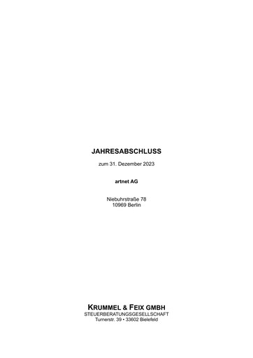 Thumbnail Artnet AG Financial Statement 2023