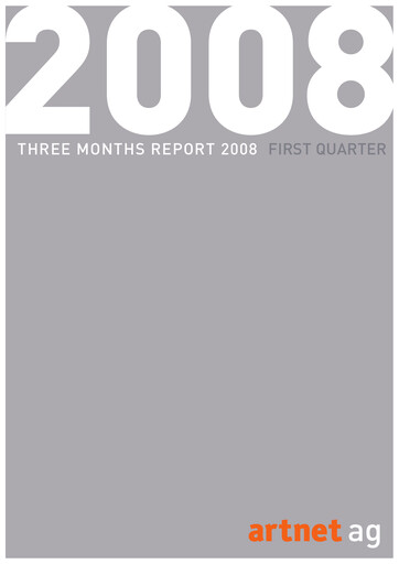 Miniature Artnet AG Rapport trimestriel 2008-q1