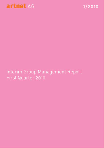Miniature Artnet AG Rapport trimestriel 2010-q1