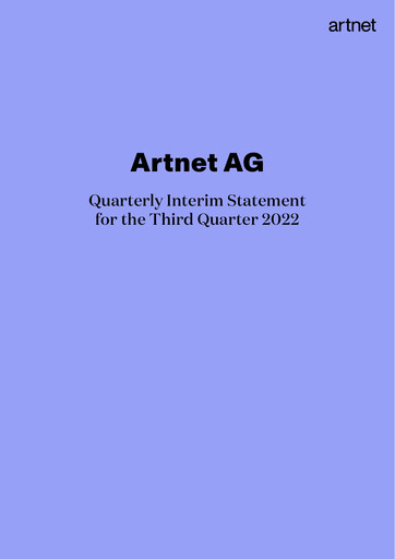 Miniature Artnet AG Rapport trimestriel 2022-q3