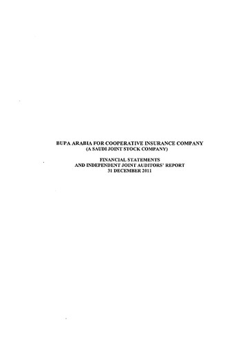Thumbnail Bupa Arabia for Cooperative Insurance Company Financial Statement 2011