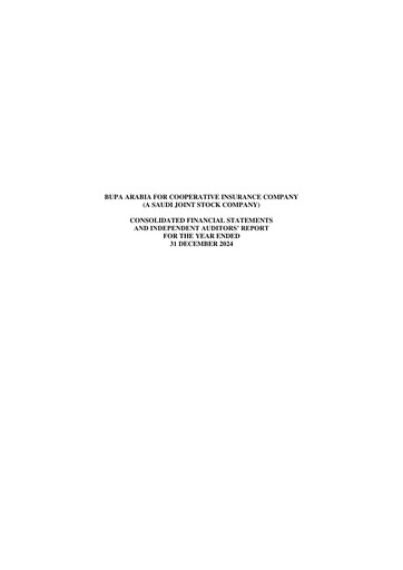 Thumbnail Bupa Arabia for Cooperative Insurance Company Financial Statement 2024