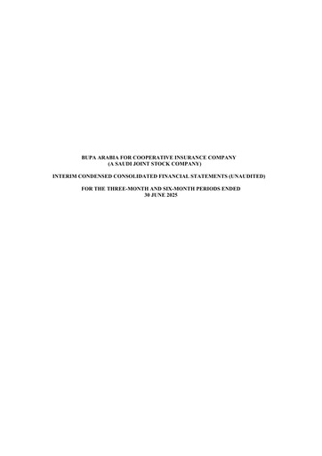 Thumbnail Bupa Arabia for Cooperative Insurance Company Financial Statement 2025-h1