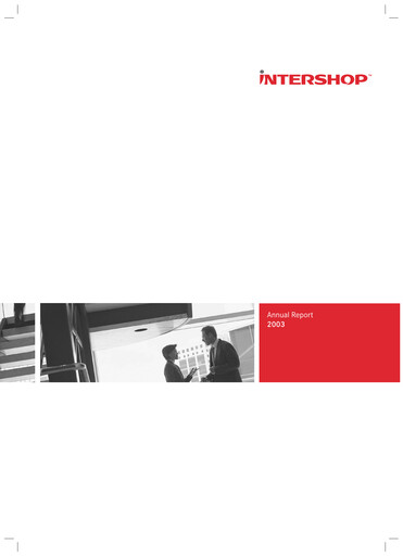 Thumbnail INTERSHOP Communications Annual Report 2003