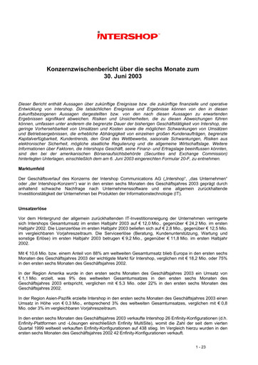 Thumbnail INTERSHOP Communications Half-year Report 2003-h1