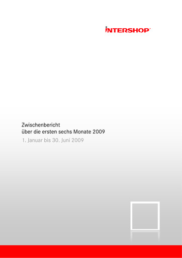 Thumbnail INTERSHOP Communications Half-year Report 2009-h1